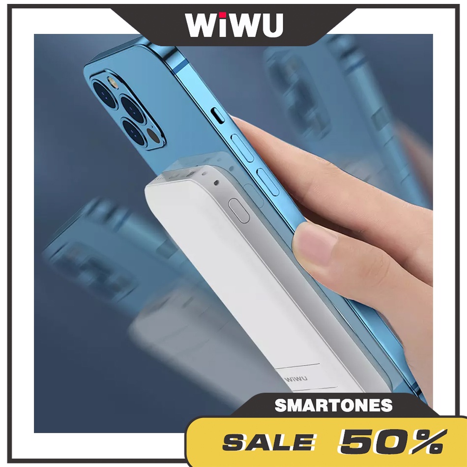 Pin dự phòng Wiwu Snap Cube 10.000mAh sạc nhanh Magsafe 15W , PD 20W , USB A 22.5W cho iPhone 12 và iPhone 13
