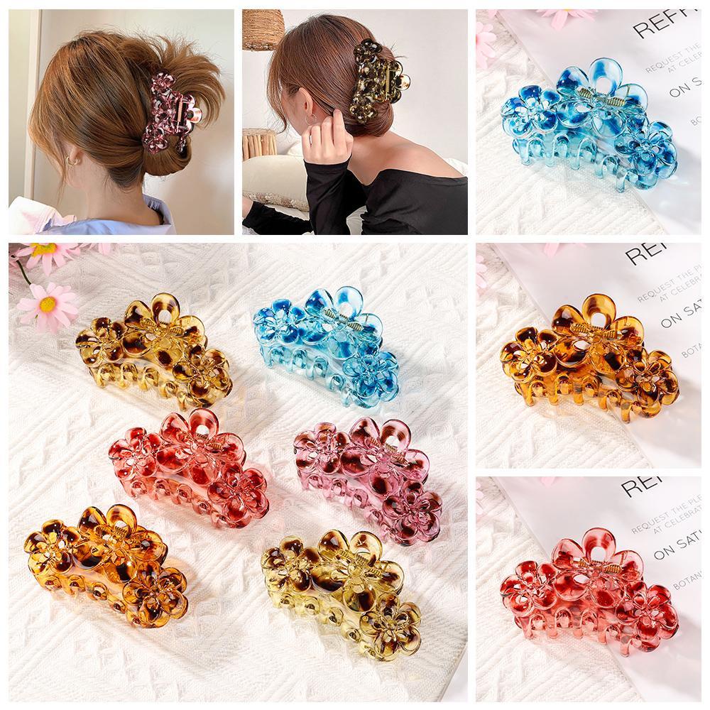 Kẹp Tóc Càng Cua Bằng Nhựa Acrylic Thời Trang Phong Cách Hàn Quốc Cho Nữ