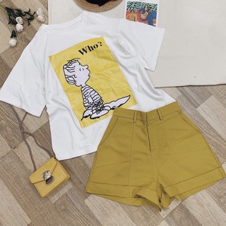 SET ÁO THUN IN QUẦN SHORT KAKI