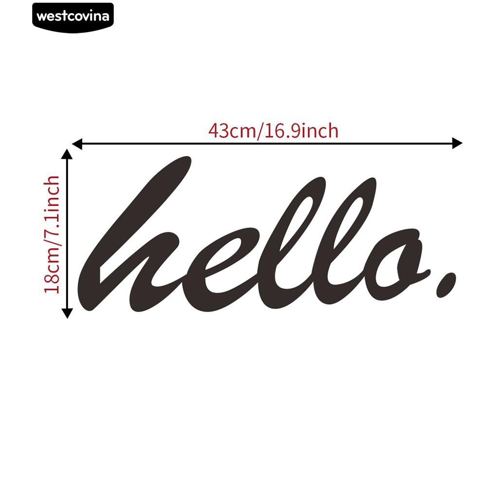 Sticker kiểu chữ Hello dán tường trang trí