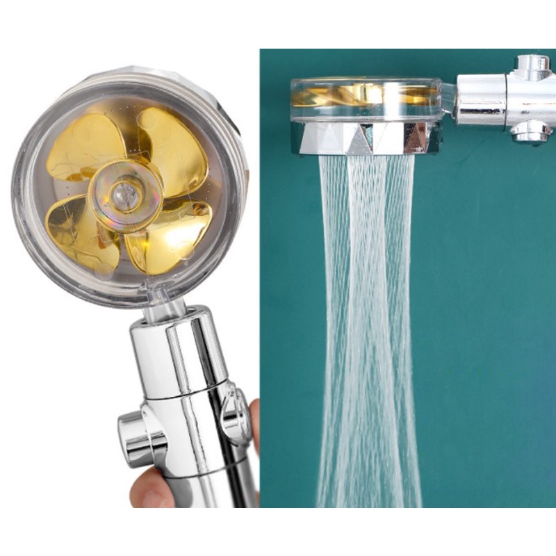 Bát sen tăng áp tăng áp canh quạt đầu xoay 360 độ có nút nhấn stop VHS13 tặng kèm dây sen inox và đế cài