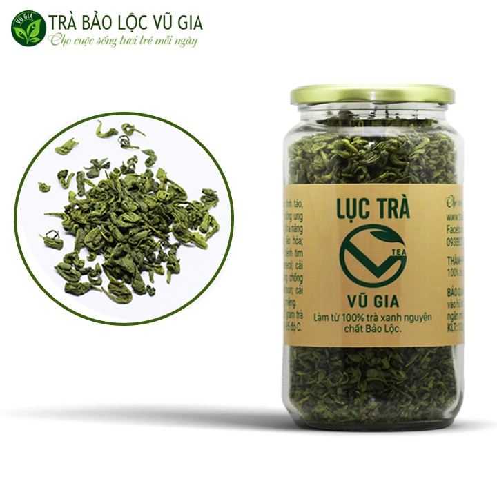 Lục Trà Nguyên Chất Bảo Lộc Vũ Gia (100g/hũ) - Thanh nhiệt cơ thể