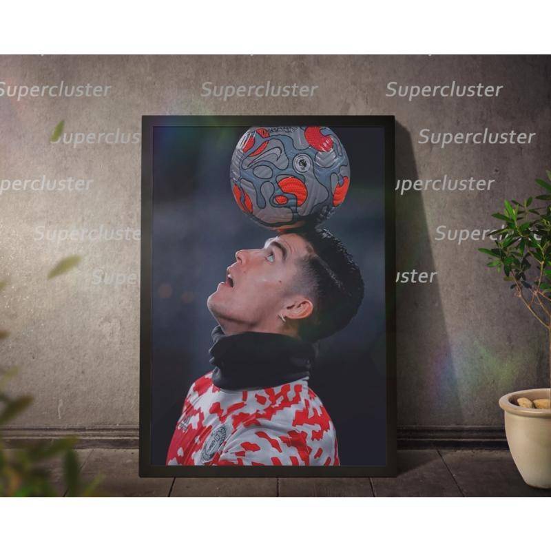 Tranh Vải Bạt Treo Tường In Hình Cristiano Ronaldo Trang Trí Nhà Cửa