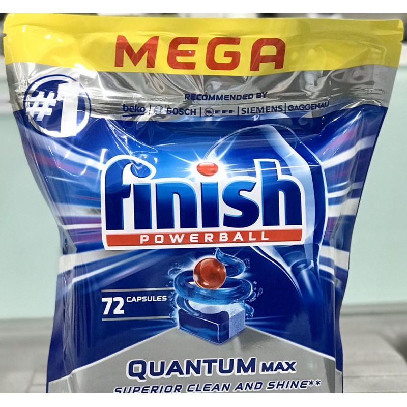 Viên rửa chén bát finish quantum 124 viên