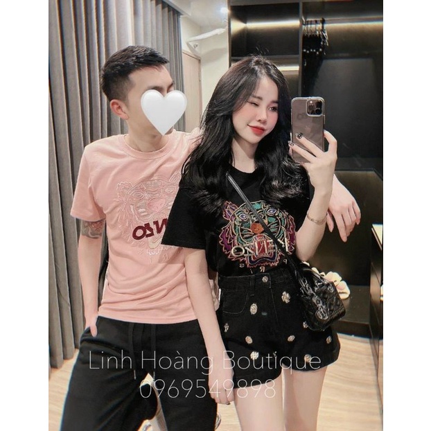 Quần sooc jean đính hoa hàng QCL1