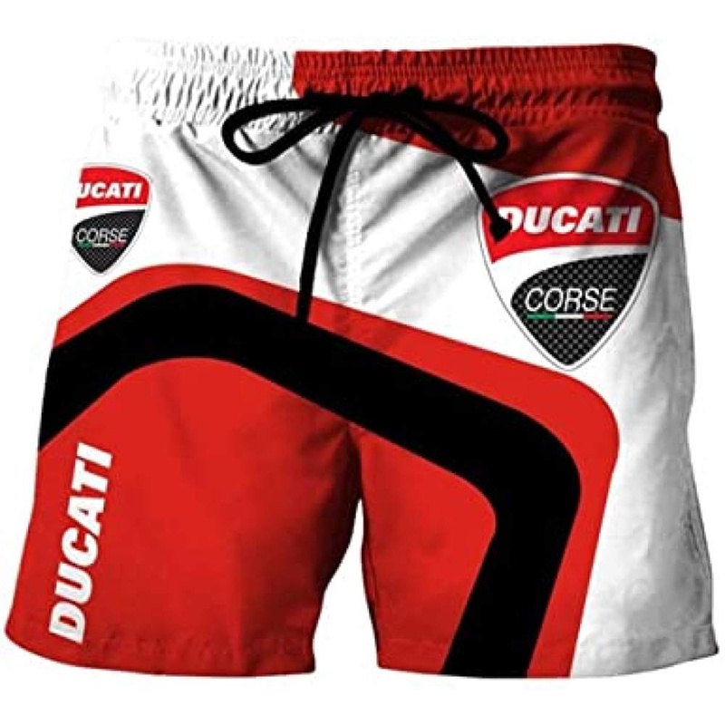 Quần Short Thể Thao In Họa Tiết DUCATI 3D Thời Trang Đi Biển 2022 Cho Nam