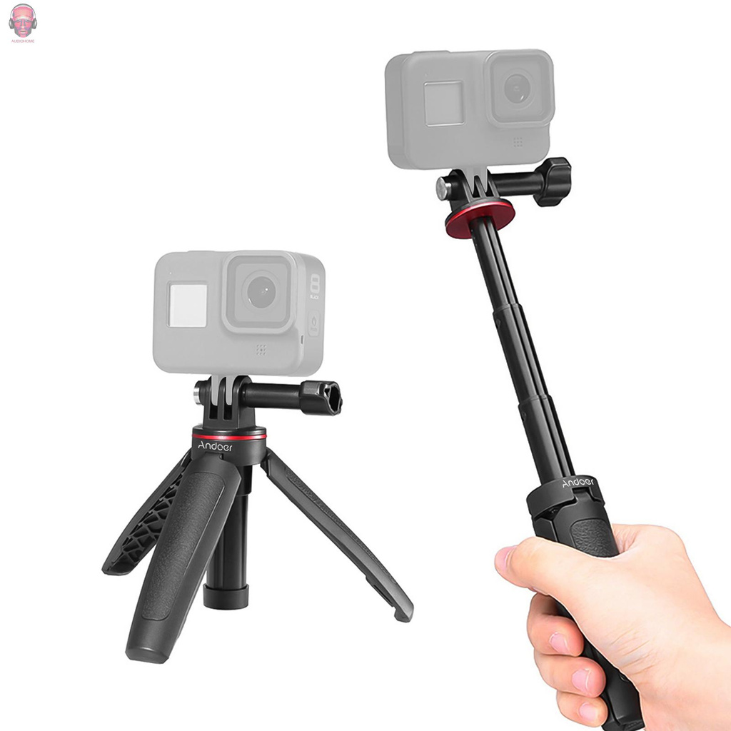 AUD   Andoer MT-09 Mini Extendable Desktop Tripod Handheld Action Camera Vlog Selfie Stick Bracket Replacement for   9/8/7/6/5