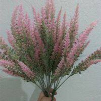 HOA TRANG TRÍ NHƯ THẬT, cành hoa lavender màu hồng