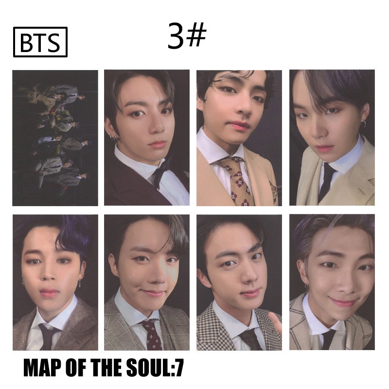 Set 8 thẻ hình nhóm nhạc BTS 2020 MAP OF THE SOUL 7