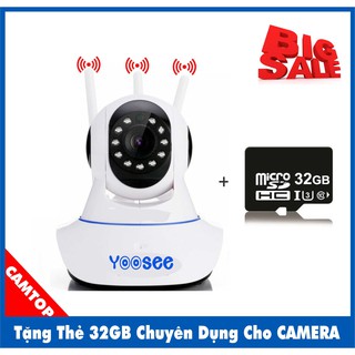 [COMBO] Camera IP YooSee 3 Anten HD720P + Thẻ 32Gb