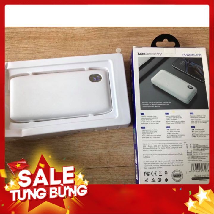 Sạc dự phòng Hoco J53A chính hãng dung lượng 20.000 mAh bảo hành 1 năm 1 đổi 1