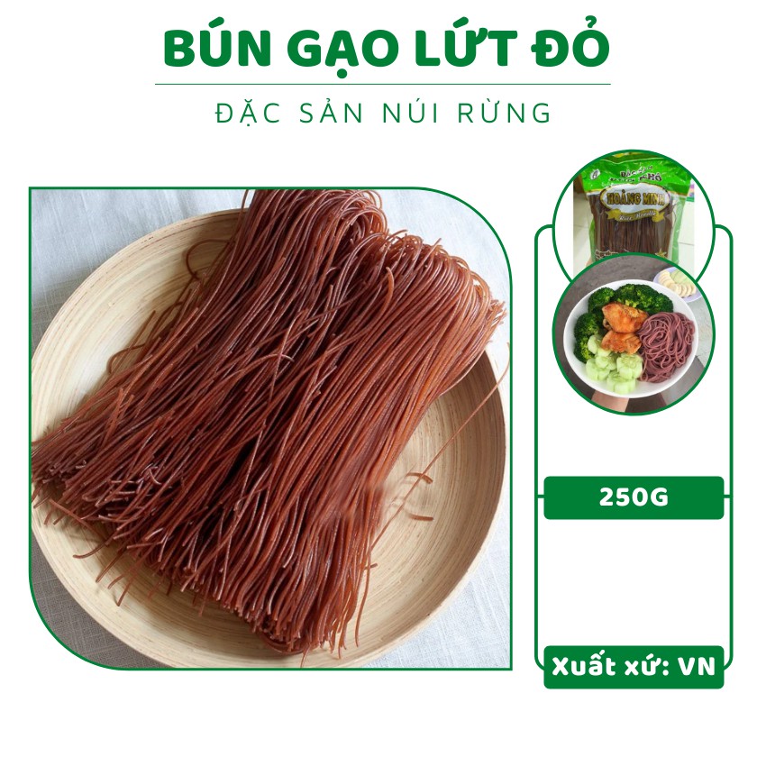 Bún gạo lứt đỏ ăn kiêng ⚡ GIÁ SỐC ⚡ bún gạo lứt đỏ cho người tiểu đường, giảm béo hiệu quả - 500G