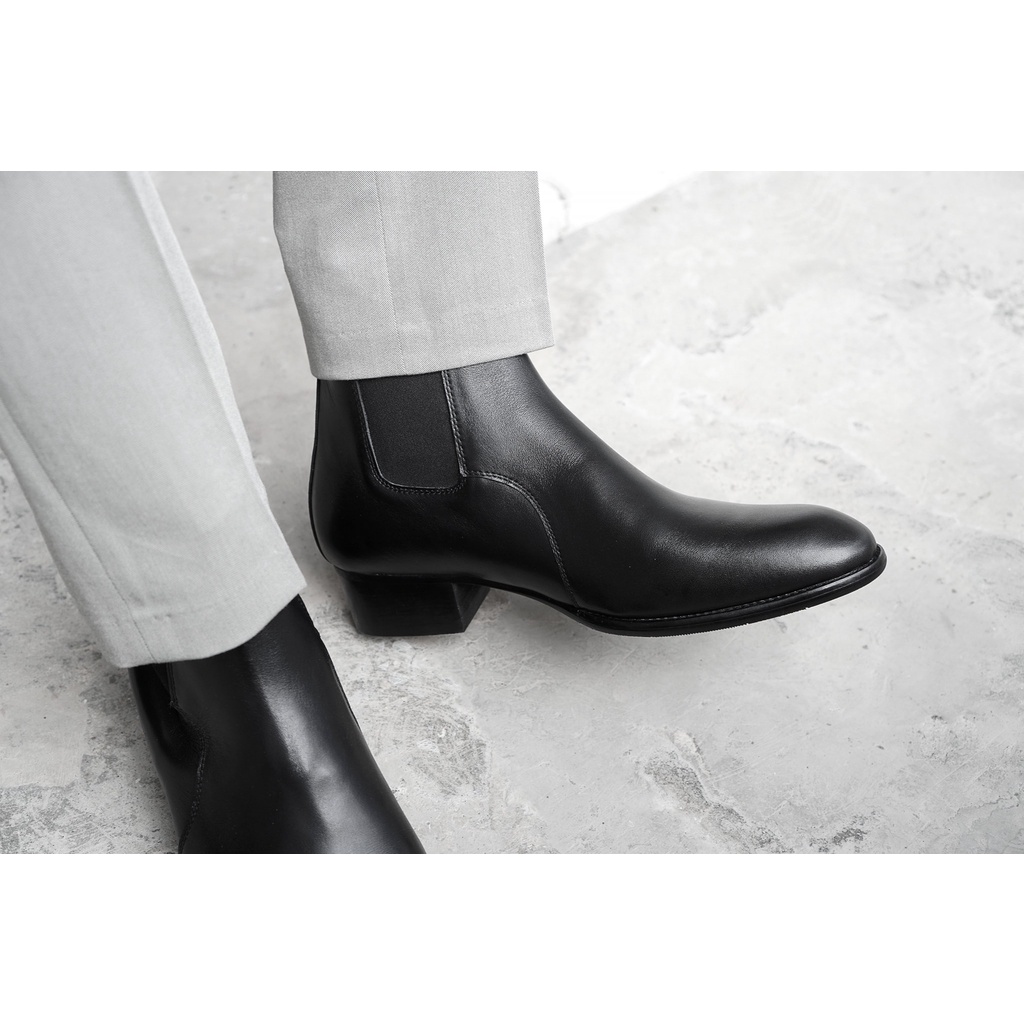 Heels Chelsea Boot thời trang nam chất liệu da bò nguyên tấm độn 4.5cm | BigBuy360 - bigbuy360.vn