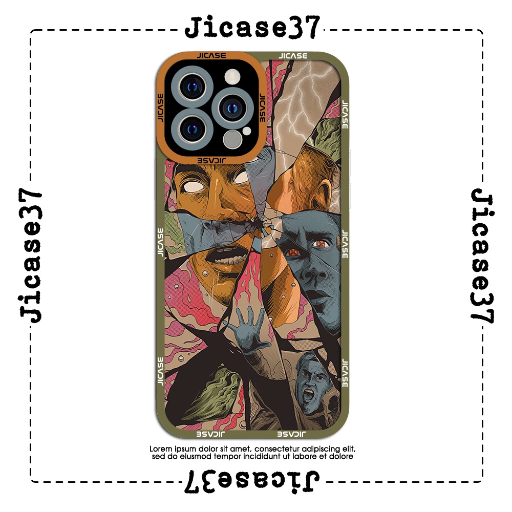 Ốp lưng iphone và samsung xiaomi oppo cạnh vuông Jicase Cracked mirror vintage