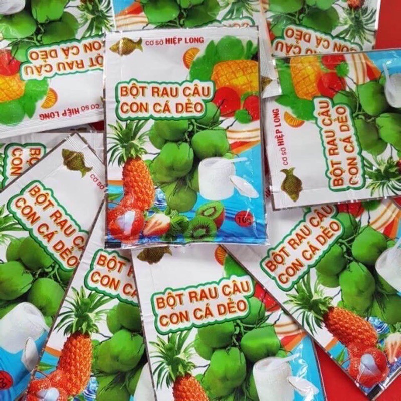 Thạch rau câu con cá dẻo Hiệp Long (hộp 12 gói)