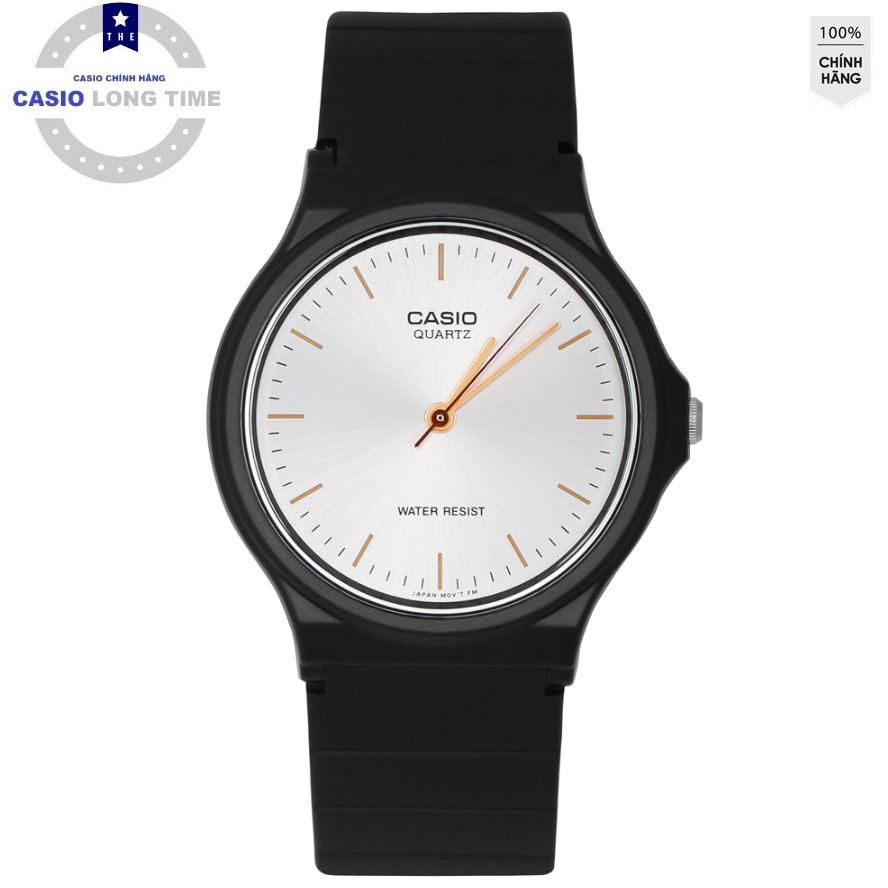 [Mã WTCHMAL12 giảm 15% đơn 150k] Đồng hồ Nam Casio MQ-24-7E2LDF Dây nhựa đen - Mặt số trắng