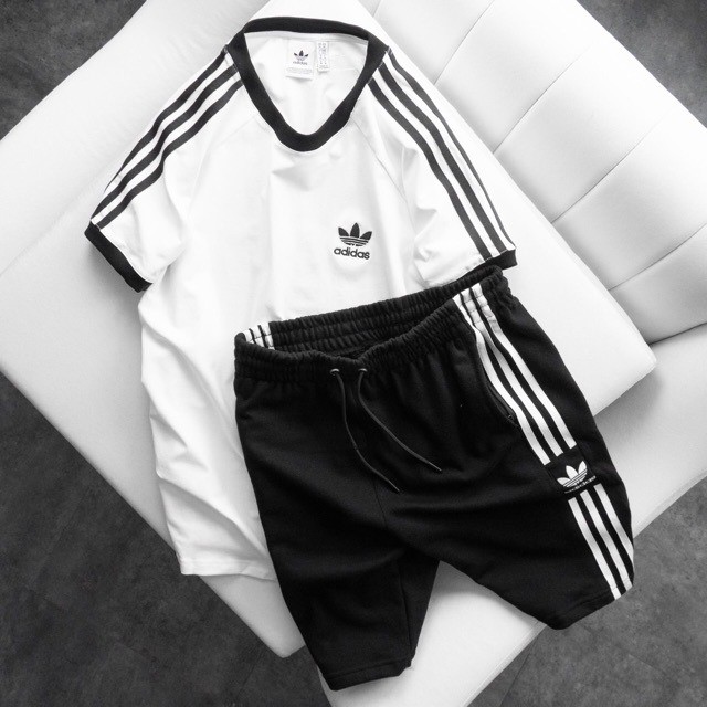 Bộ quần áo thể thao nam thun cao cấp, bộ adidas nam mùa hè năng động