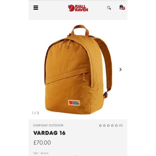 Balo Fjllraven Vardag 16L - Original - Lap 14in