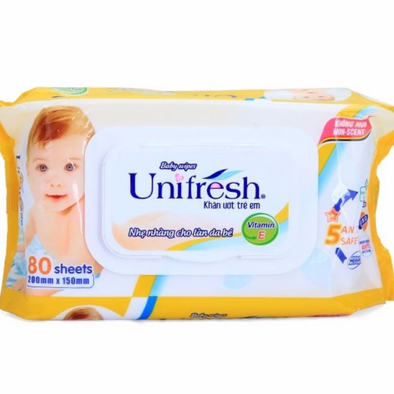 Combo 10 gói khăn giấy ướt Unifresh 80 miếng