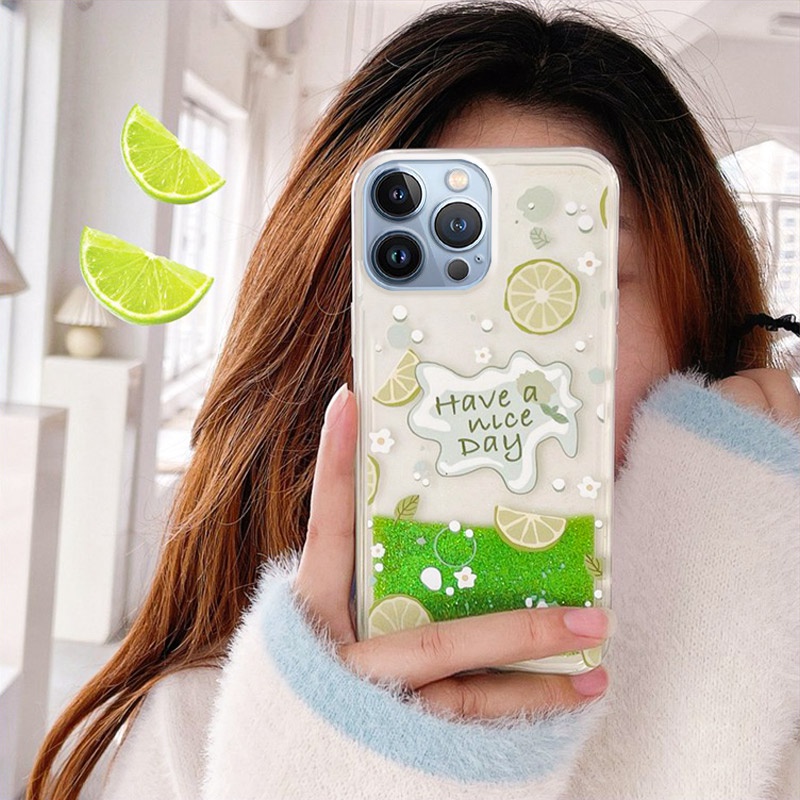 Ốp Lưng Kim TuyếN NướC ChốNg SốC HìNh Quả ĐàO Cho iphone 14 13 12 11 pro max x xs xr 6s 7 8 plus