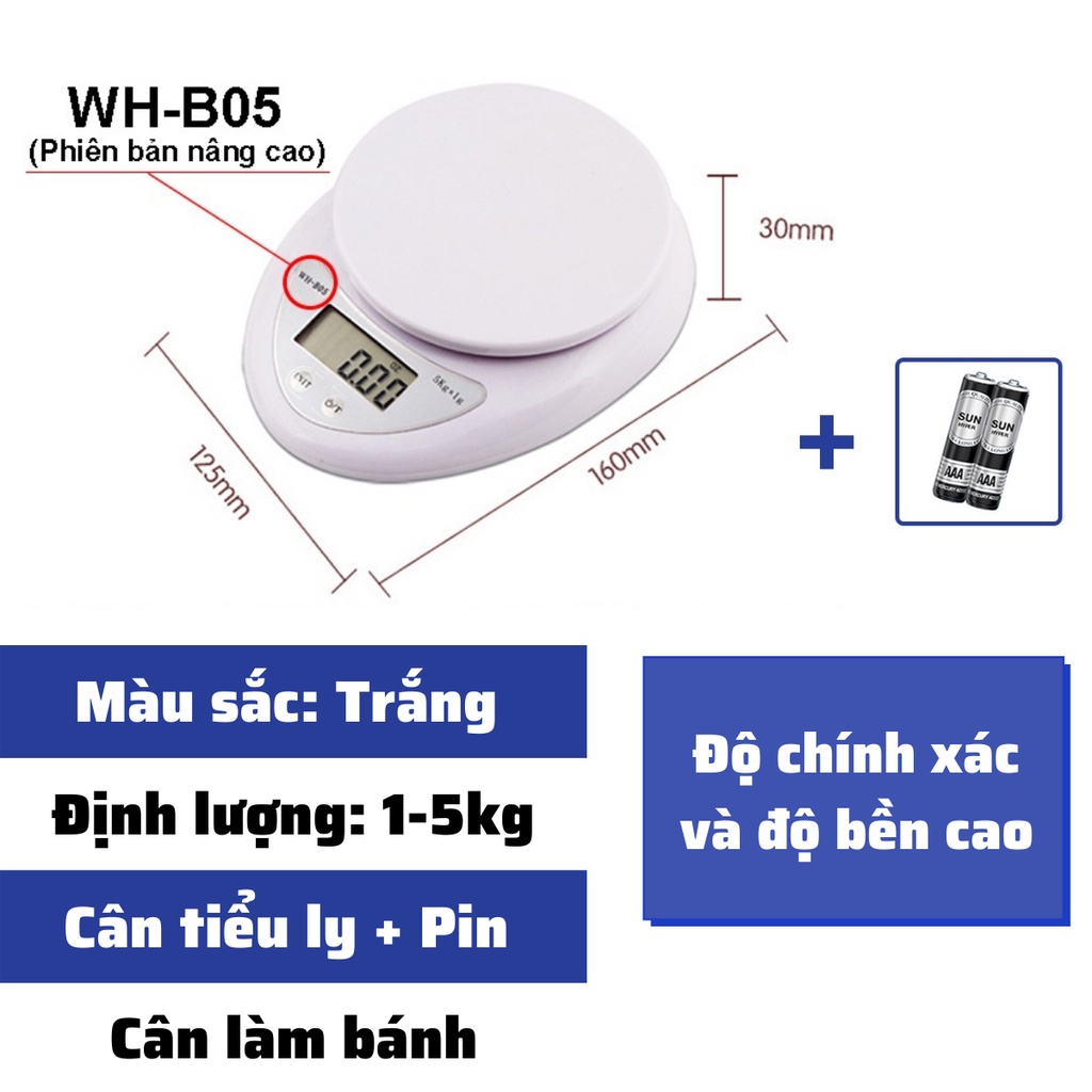 Cân tiểu ly điện tử mini Unpublic định lượng 1g - 1kg