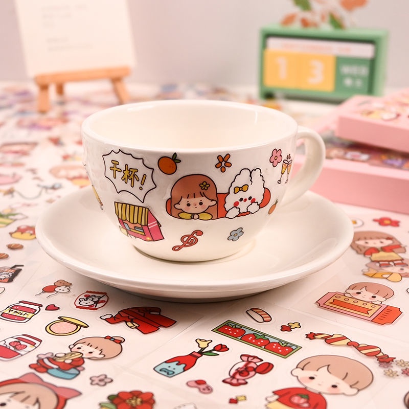 Set 100 miếng dán PET chống thấm nước chống bám bẩn trang trí đồ thủ công