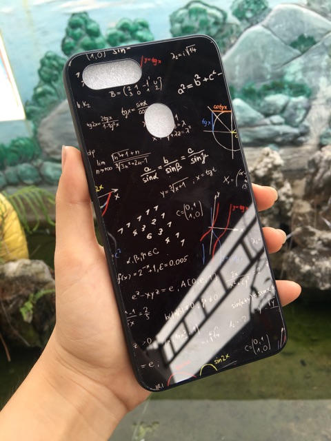 Ốp Lưng Kính Bóng Hình Học 13ProMax 12ProMax 11ProMax XSMAX X XS 7Plus FUKISHOP