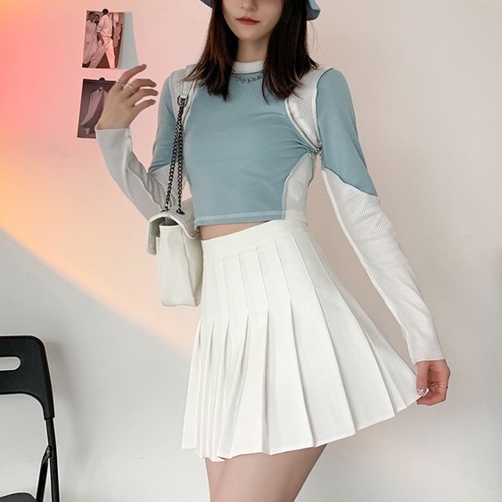 Váy nữ xếp ly, chân váy chữ A, chân váy tennis lưng cạp cao, form siêu chuẩn hàng cao cấp - Alice store