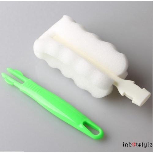 Cọ bọt biển dùng để vệ sinh chai lọ tiện dụng