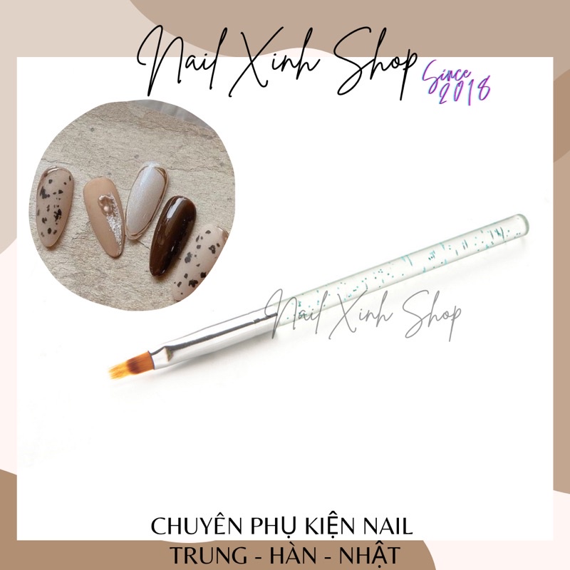 Cọ ombre cán gỗ cao cấp  dặm móng, vẽ nail chuyên nghiệp
