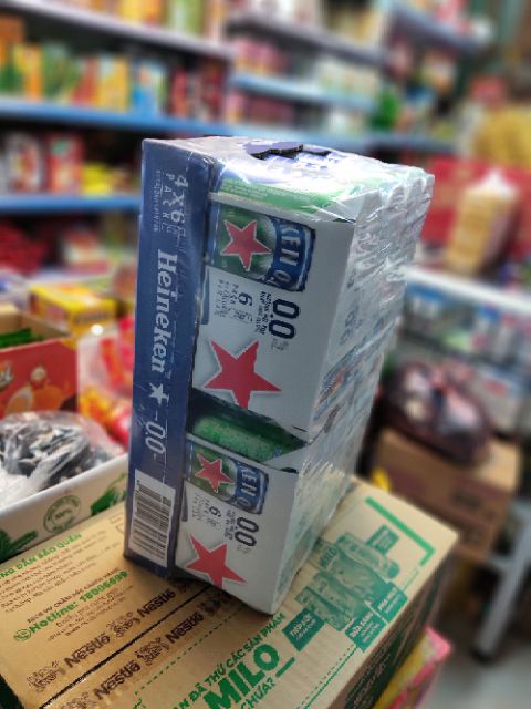 Thùng bia heineken không cồn 24 lon 330ml