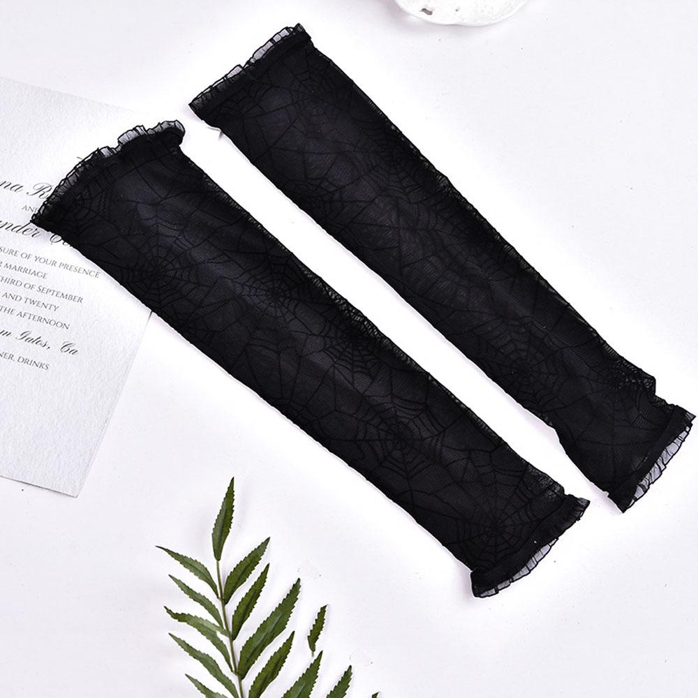 IVORY 1 Đôi Găng Tay Dài Đính Đá Hóa Trang Halloween