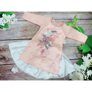 Combo áo dài hoa dải 3 bông 1-6
