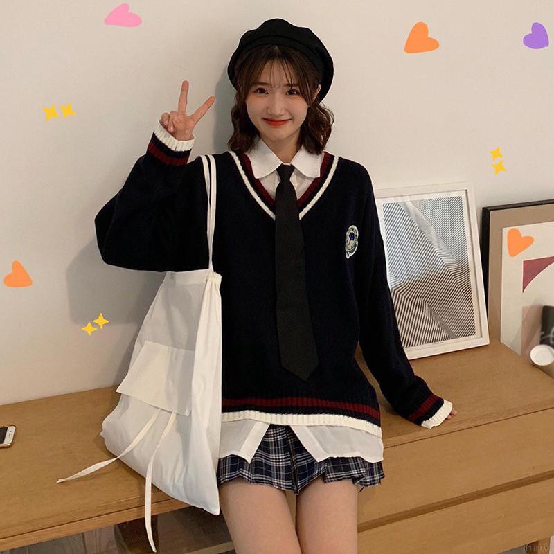 Áo len tay dài cổ chữ V phong cách hợp thời trang cho nữ | BigBuy360 - bigbuy360.vn