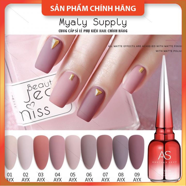 Set Sơn AS Tím Chai Đỏ Nắp Nhọn 9 Chai Cao Cấp AYX SP000320