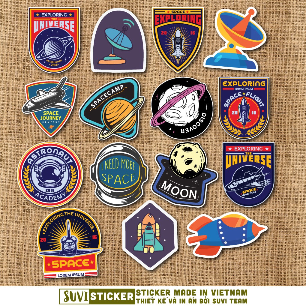 50 Sticker Galaxy Pack chống nước sticker dán laptop, điện thoại, đàn guitar, mũ bảo hiểm, vali. MSP: G08