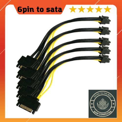 Dây 6pin pcie to sata