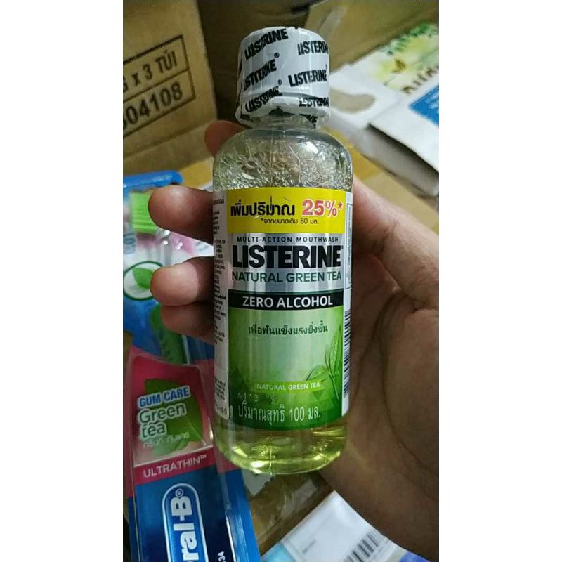 nước súc miệng listerine zero alcohol trà xanh 100ml