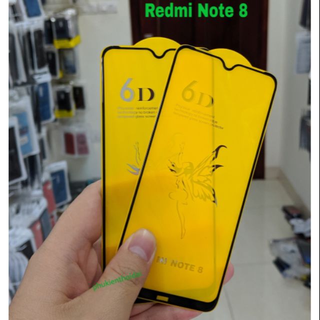 Cường lực Redmi Note 8 / Oppo Realme 5 Pro / Realme 3 Pro / Oppo F9 dùng chung hiệu 6D thiên thần Full màn viền mỏng