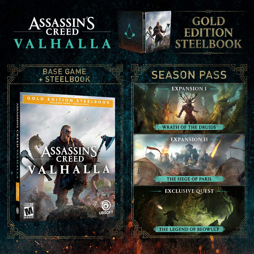 [PS4-US] Trò chơi Assassin Creed Valhalla Gold Steelbook Edition - PlayStation 4