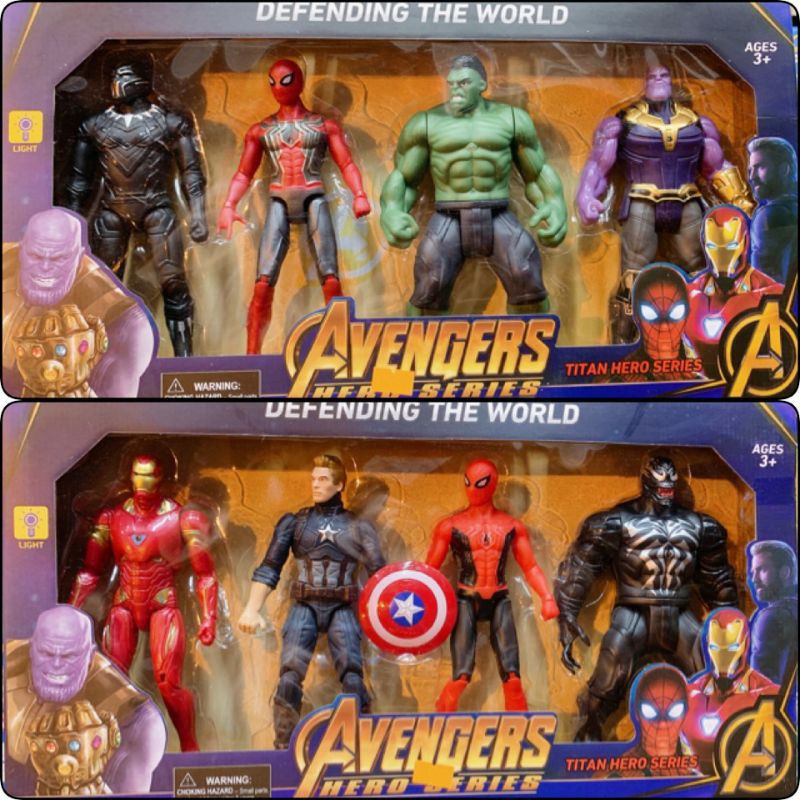 Bộ 4 siêu anh hùng Avengers 15cm