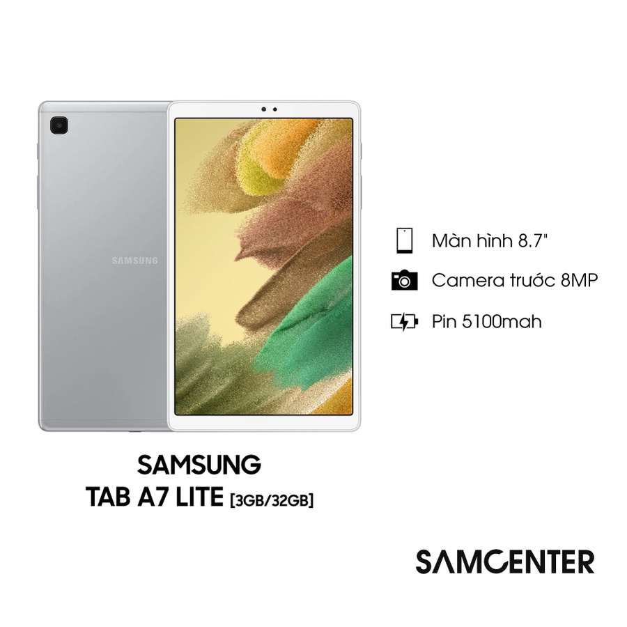 Máy tính bảng Samsung Galaxy Tab A7 Lite 3GB/32GB - Hàng chính hãng
