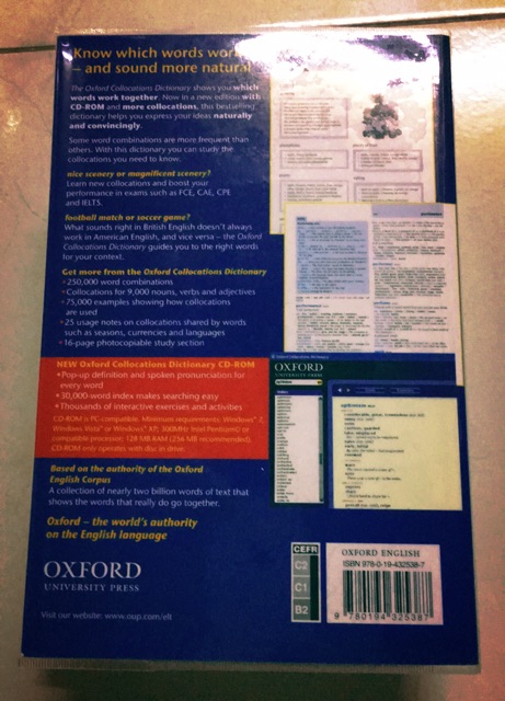 Từ điển: Oxford Collocations Dictionary Pack (kèm đĩa CD-CROM)