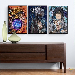 Combo 3 tranh treo tường canvas, tranh decor chủ đề Naruto độc quyền TITAN360, kích thước 20x30 1 tấm, Mẫu 10
