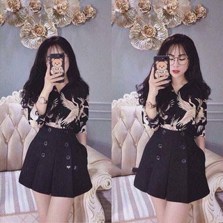 Quần giả váy 6 khuy vnxk