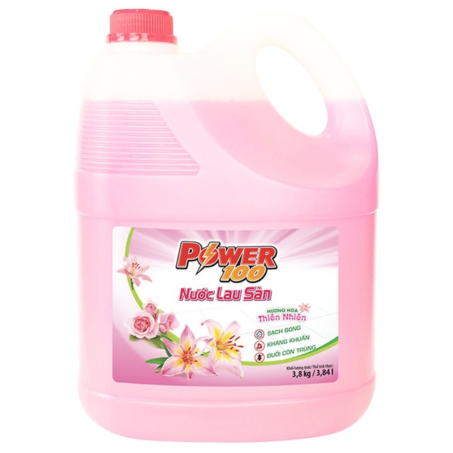 Nước lau sàn POWER100 Hương Hoa Thiên Nhiên 3.8kg
