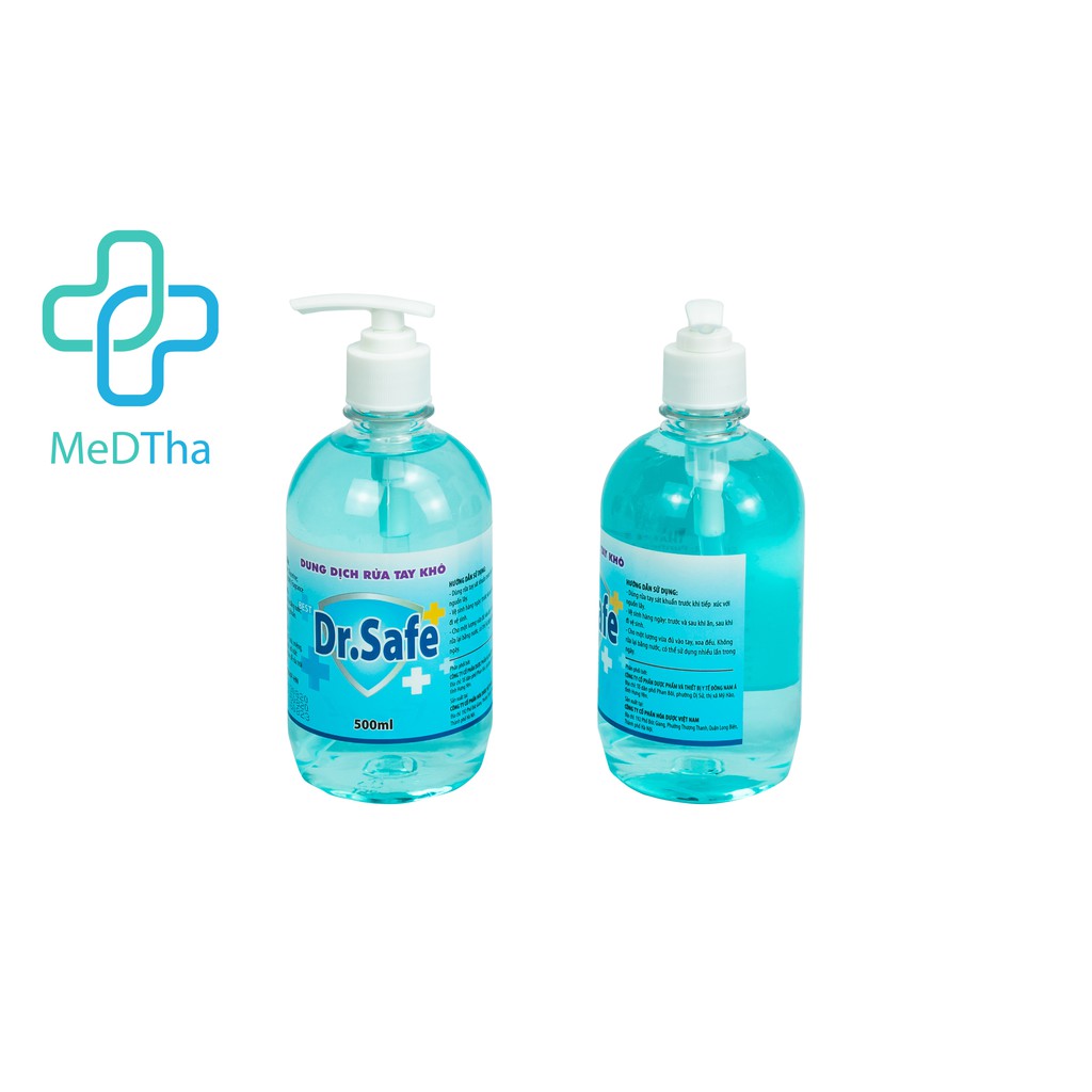 Gel và Dung dịch rửa tay khô sát khuẩn Dr.Safe - Hóa Dược Việt Nam (100ml, 500ml)