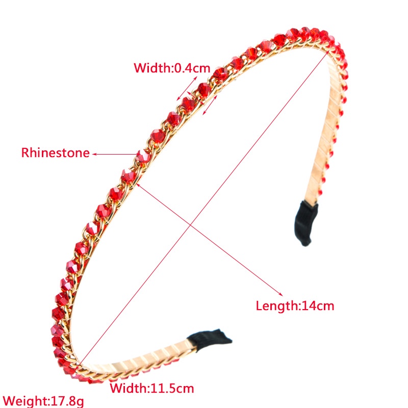 Băng Đô Cài Tóc Bằng Hợp Kim Đính Đá Pha Lê Sang Trọng