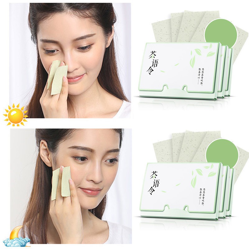 [Hàng mới về] Set 80 giấy thấm dầu chiết xuất trà xanh hỗ trợ giảm mụn hiệu quả | BigBuy360 - bigbuy360.vn