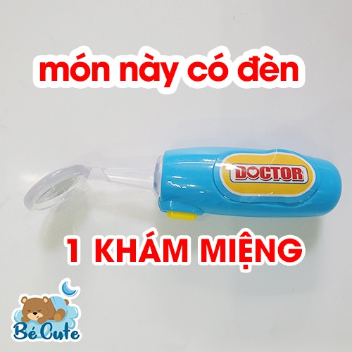 Đồ Chơi Vali (Valy) Bác Sĩ 10 Món Màu Xanh Có Thể Gập Lại Thành Bàn Gọn Gàng Dành Cho Bé Tập Chơi Trò Làm Bác Sĩ